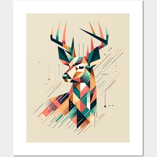 Stylized Stag - Abstract Deer Posters and Art